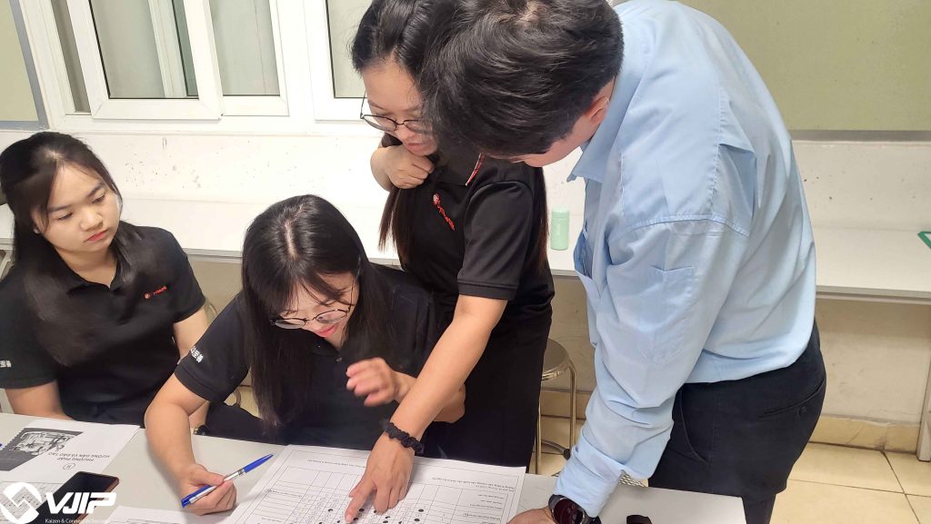 <img src="TWI-vjip.jpg" alt="Chuyên gia VJIP trực tiếp hướng dẫn và tương tác cùng các học viên Cymmetrik qua các bài tập tình huống trong khóa Đào tạo TWI">